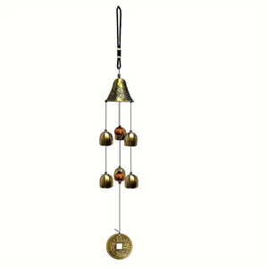 Campana de Viento Metálica de Aleación de Cobre con Forma de Dragón de 16 Pulgadas, Decoración Colgante para Hogar y Tienda, Regalo, Decoración para Puerta de Balcón - Product Image 1
