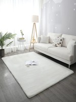 Tapis moderne ultra-doux en fausse fourrure de lapin, fabriqué à la machine, à poils longs, antidérapant, lavable, pour salon
