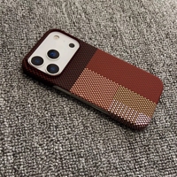 Coque de téléphone rigide en PC à motif fibre de carbone ultra-fine pour iPhone 17 Air 18 16 Pro Max 15 Coque 14 13 12