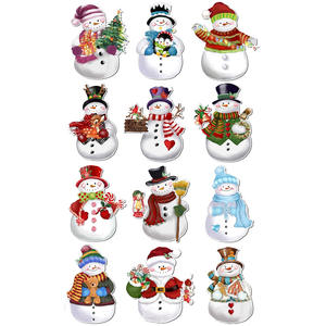 ชุดแม่เหล็กติดตู้เย็นและแม่เหล็กติดรถยนต์ลายตุ๊กตาหิมะคริสต์มาสยอดนิยม กันน้ำ สำหรับตกแต่งงานปาร์ตี้ - Product Image 2