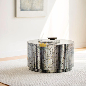 ราคาโรงงาน โต๊ะกาแฟเปลือกหอยมุกทรงกลม ดีไซน์ทันสมัย ประณีต ขายดีที่สุด ผลิตในเวียดนาม เหมาะสำหรับห้องนั่งเล่น - Product Image 2