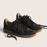 Baskets Rétro en Cuir Véritable pour Hommes, Style Vintage Fait Main, Légères, à Lacets, Chaussures Décontractées en Cuir de Vachette Pleine Fleur, Vente en Gros Direct Usine