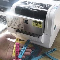 Printer Pita Satin Lebar 11-110mm dengan Pemotong Otomatis Mendukung Pencetakan Transfer Termal (foil) 3-baris/2-baris/1-baris