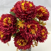 Bouquet de pivoines artificielles en soie, fausses pivoines avec étamines dorées et verdure pour la décoration florale de mariage et de la maison