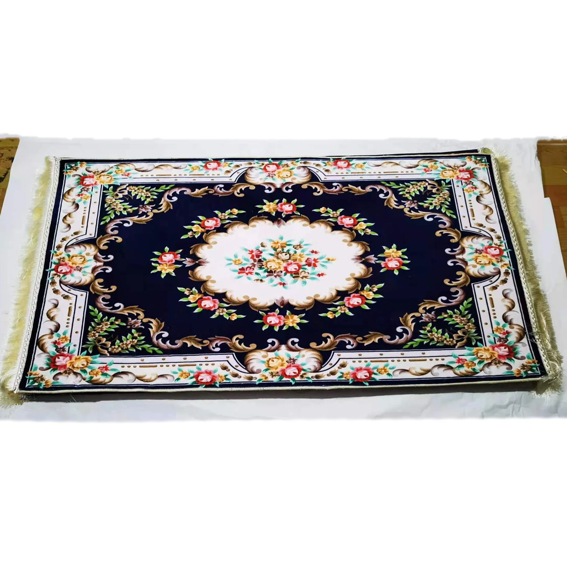 Crystal prayer rug Muslim foldable washable printed floor mat Islamic pilgrimage carpet