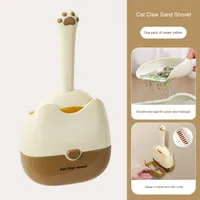 Ensemble de cuillères à litière multifonctionnelles intégrées pour le nettoyage des animaux domestiques avec accessoires pour litière
