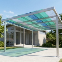 Tôle de toiture en polycarbonate ondulé 1mm-3mm transparente pour abri de voiture, auvent, lanterneau