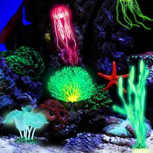 Ama-Zon Hot Sale <span class=keywords><strong>Aquarium</strong></span> Ornamenten Grind Gloeiende Drijvende Plant Diy Terraria Gloeien In Het Donker Voor Aquariumdecoraties - Product Image 1
