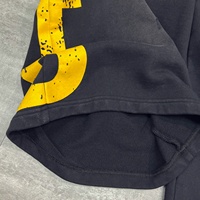 SEMETAL Short de survêtement pour homme, imprimé personnalisé, coupe oversize, longueur genou, déchiré, effet usé, délavé à l'acide, style baggy 3/4 pour la course