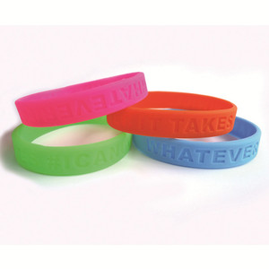 BS-003 Custom Debossed Rubber Wristband Silicon Bracelet For Promotional Events And Gifts