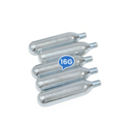 Cartouche de CO2 filetée premium 16g à sortie de gaz stable, cylindre de CO2 jetable pour gonflage de pneus de vélo