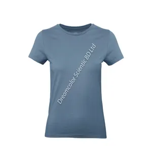 Nuovo Design personalizzato O collo nuovo cotone pesante con Logo in pietra T-Shirt da donna per donne da Bangladesh