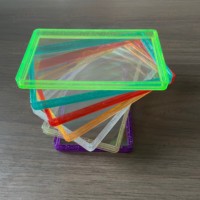 Pelindung Slab dari Akrilik Transparan, Bingkai Bumper TPU Gradasi untuk Kabinet Display Kartu Slab, 41 Warna