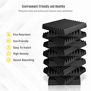 Đầy màu sắc tiếng ồn hủy bỏ Acoustic Studio tường hấp thụ Echo hấp thụ âm thanh cách âm 50 cm nêm bọt Acoustic tấm - Product Image 2