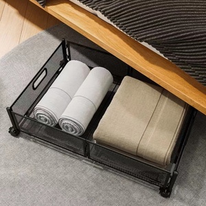 Chambre <span class=keywords><strong>à</strong></span> coucher roulant pliable en métal <span class=keywords><strong>sous</strong></span> le <span class=keywords><strong>lit</strong></span> tiroirs de rangement chariot conteneur organisateur boîte avec roues - Product Image 5
