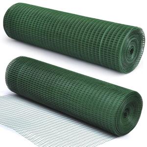 Rouleau de grillage soudé en acier galvanisé de 30 m, revêtu de PVC vert, pour clôture de jardin et enclos avicole - Product Image 1