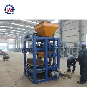 Small Scale Manufacturing Machines Industries Machines Of Brick Machine QT4-24 Small Scale Brick Cement Hollow Block Making Machine