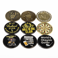 Vente en gros de marqueurs de balle de golf amovibles, marqueurs de balle de golf gravables, marqueurs de putting magnétiques en émail