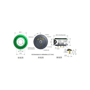 เซ็นเซอร์ตรวจจับก๊าซคาร์บอนมอนอกไซด์ Alphasense รุ่น CO-BX เส้นผ่านศูนย์กลาง 27.1 มม. ระบบตรวจจับก๊าซด้วยไฟฟ้าเคมี สำหรับการตรวจสอบคุณภาพอากาศ - Product Image 1