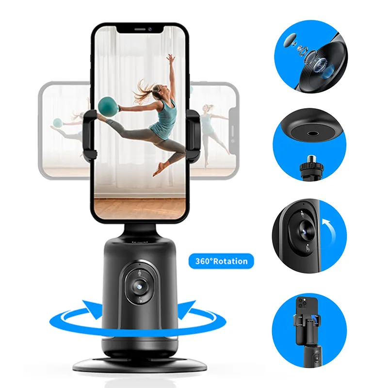 CYKE Not Need App Live Video Vlog Selfie Stick Phone Auto Shooting Tracking Object 360 Rotation Mini Follow Shooting Gimbal P01