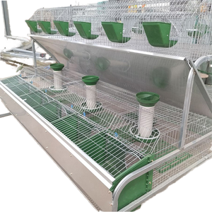 Cages <span class=keywords><strong>à</strong></span> lapins industrielles pour élevage commercial, <span class=keywords><strong>2</strong></span> <span class=keywords><strong>étages</strong></span>, avec loquets, en plastique et acier galvanisé, faciles <span class=keywords><strong>à</strong></span> nettoyer - Product Image 1