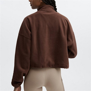 Sudadera de manga larga con forro Polar y cremallera para mujer, jersey de corte clásico, novedad de <span class=keywords><strong>2022</strong></span> - Product Image 4