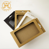 Boîte de rangement pliable pour téléphone portable, Logo simple, boîte d'emballage en Carton avec petite fenêtre transparente