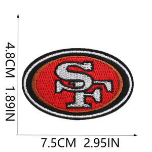 Gepersonaliseerde <span class=keywords><strong>Custom</strong></span> Sport American Voetbal Borduurwerk Patch Low Moq Nfl Team Rugby Geborduurde Ijzer Patches Voor Kleding - Product Image 5