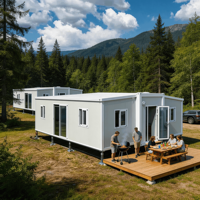 Casa Contenedor Expandible de 20-40 Pies, Unidad Modular Prefabricada de Lujo para Vivienda en Resorts y Negocios de Alquiler Airbnb