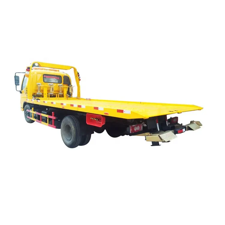 JA-C 6 wheeler flatbed tow truck mounted crane 4*2 car rescue road wrecker for sale