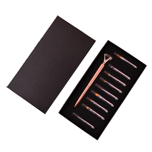 Factory Supply Newest Product 1 Set 9 PCS Diamond Acrylic Replaceable Nail Art Brushes Nail Painting Kit Pen Nail Art Tool