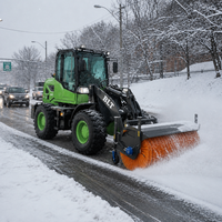 Traktor Pertanian Mini 4WD Articulated Wheel Loader Diesel dengan Quick Coupler untuk Pertanian dan Pembersihan Salju