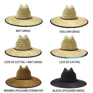High Quality Natural Grass Wide Brim Mexican <b>Hats</b> With Custom Logo Summer Beach Surfing Sun <b>Straw</b> Lifeguard <b>Hat</b> <b>Straw</b> <b>Hat</b> - Product Image 5