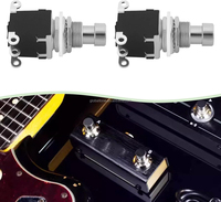 Pédale de commutateur à pédale DPDT à 6 broches à verrouillage pour guitare, bouton poussoir en métal, True Bypass, AC 250V/2A 125V/4A