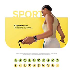 <span class=keywords><strong>Xiaomi</strong></span> Smart <span class=keywords><strong>Band</strong></span> 9 Active, Nueva Pantalla AMOLED, Correa de Silicona, Compatible con iOS/Android, Monitor de Ritmo Cardíaco, Llamadas, Disponible en Negro, Rosa, Beige y Blanco - Product Image 4
