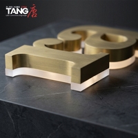 Lettres rétroéclairées personnalisables en acier inoxydable brossé, anti-traces de doigts, plaqué or titane, étanches IP65, pour décoration