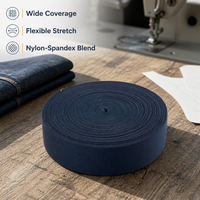 Bande élastique en nylon et élasthanne de 3,5 cm pour pantalons, extensible de qualité supérieure, écologique, fabriquée en Europe