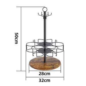 Support d'organisation de gobelets rotatif de 40oz, organisateur de plateau de <span class=keywords><strong>roulette</strong></span> de gobelets peut contenir 6 tasses - Product Image 6