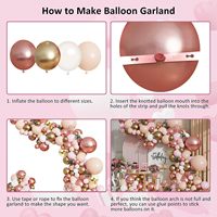 Kit d'arche de ballons en or rose en gros, guirlande de ballons macaron orange, rose pastel, or métallisé, blanc pour fête