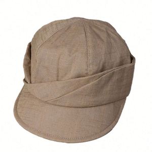 Béret simple en coton et lin pour femme, style décontracté printanier, tendance, chapeau de gavroche respirant anti-UV - Product Image 5