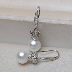 Boucles d'oreilles pour femme en argent S925 faites à la main, style européen et américain, version coréenne, accessoire DIY, 7-13 perles, modèle Wenchi - Product Image 2