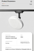 Projecteur LED circulaire grand format à diffusion douce intégrale, rotatif, pour éclairage de fond mural, idéal pour galeries et couloirs