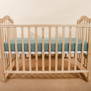 Lembut dan bernapas 100% katun dipasang lembar boks bayi kain cetak rajut lembar tempat tidur bayi untuk kasur tempat tidur bayi standar - Product Image 2