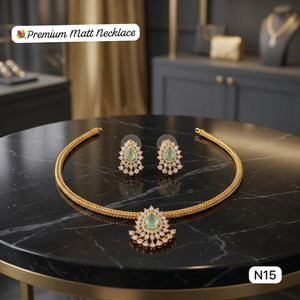 High Quality Fancy Collection Latest Designed Ethnic Gold Plated Geometric Pearl Wedding Necklace Earring Ring <b>Set</b> Women's - Product Image 2
