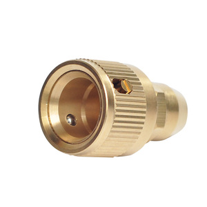 Conector de agua de latón Huabangshi de 3 puntos, conexión rápida de 8 mm para manguera de goma de lavadora de autos - Product Image 2