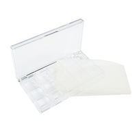 BECOL Haute Qualité Transparent Clair 15 Puits En Plastique Peinture Boîte De Rangement Palette Avec Couvercle Vide Aquarelle Palette Boîte