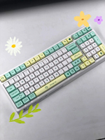 Keycaps personnalisés tendance de l'usine, matériau PBT XDA, 135 touches, design montagne enneigée pour clavier mécanique, mignon et populaire