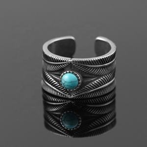 Anillos y Brazaletes de Acero Inoxidable, Conjuntos de Joyería con Turquesa, Regalos Directos de Fábrica - Product Image 6