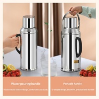 Termo de Acero Inoxidable con Interior de Vidrio, Gran Capacidad, Aislamiento de 12-24 Horas, Estilo Ejecutivo, Uso Comercial
