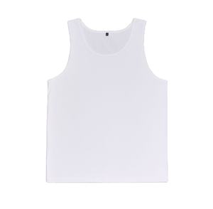 Chaleco de algodón estampado de gran tamaño de 230G para hombre, informal, corto, en blanco, peso pesado, Color sólido, baile callejero, Hip Hop, moda suelta - Product Image 2